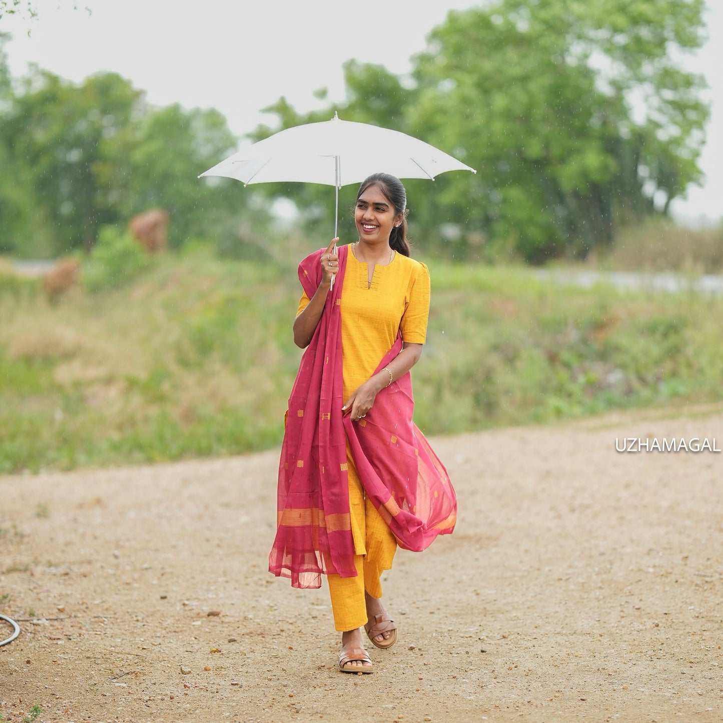 Mira Yellow Kurti Set
