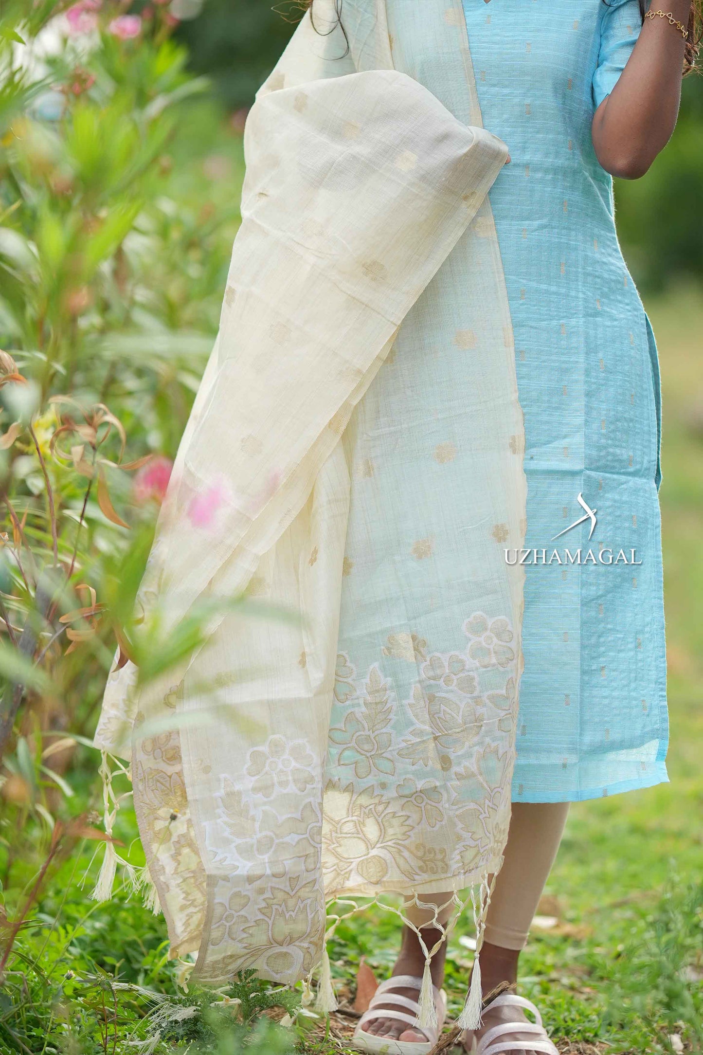 Creamy Clouds Kurti set