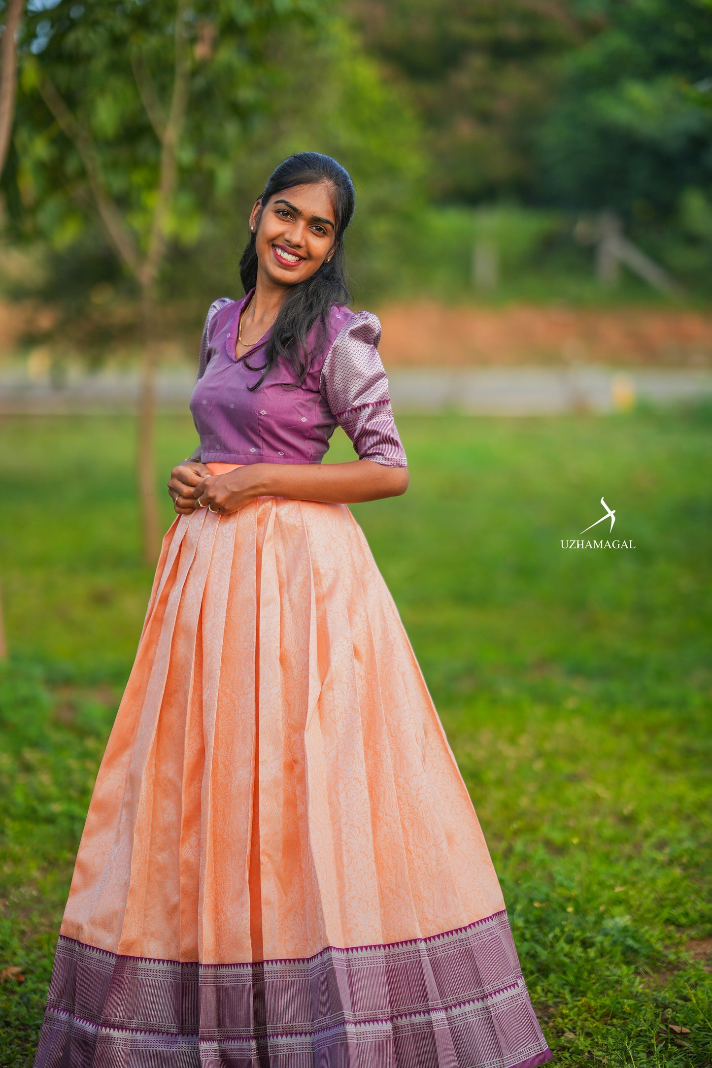 Orangey skirt set