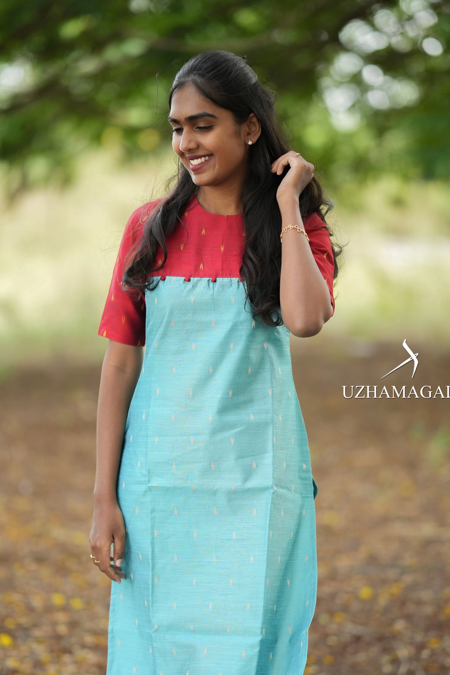Blue Velvet Kurti