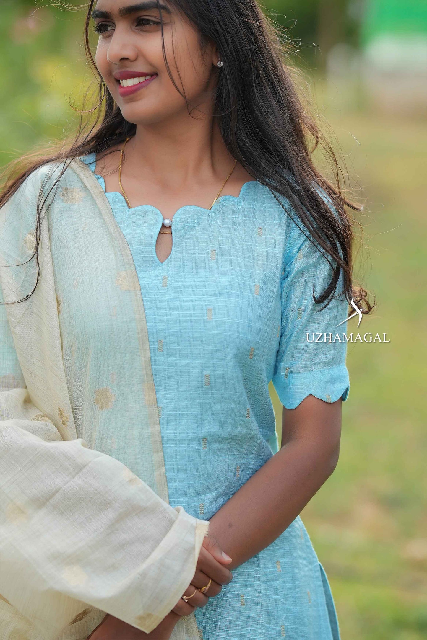 Creamy Clouds Kurti set