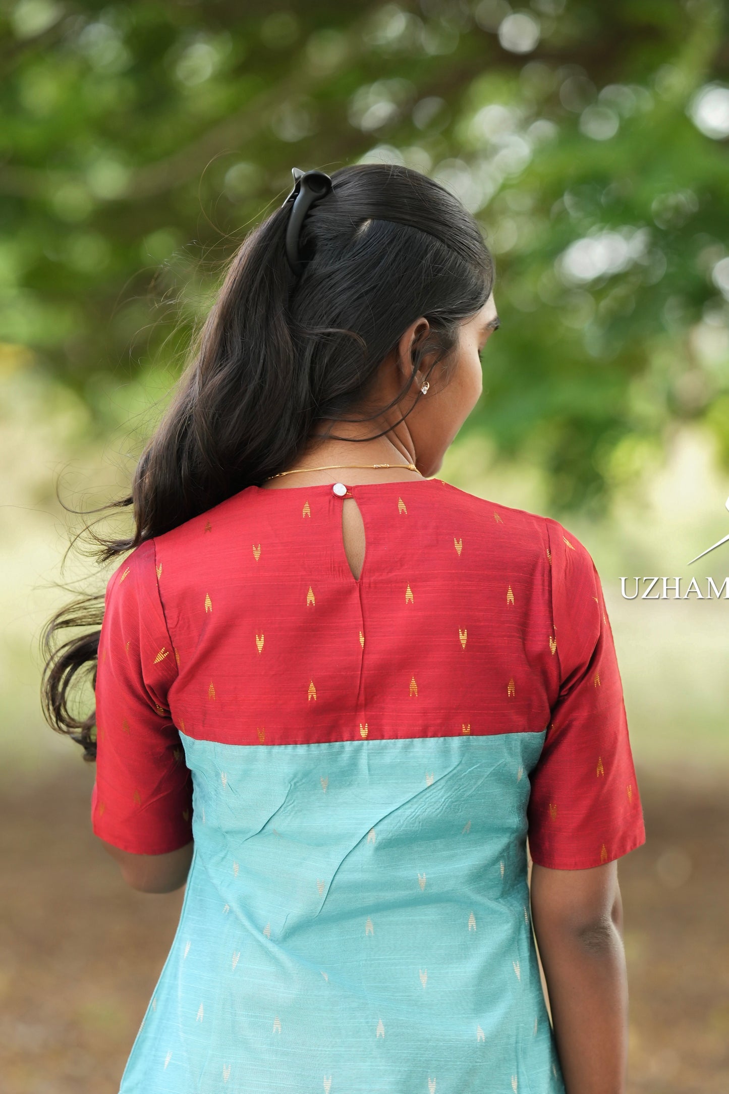 Blue Velvet Kurti