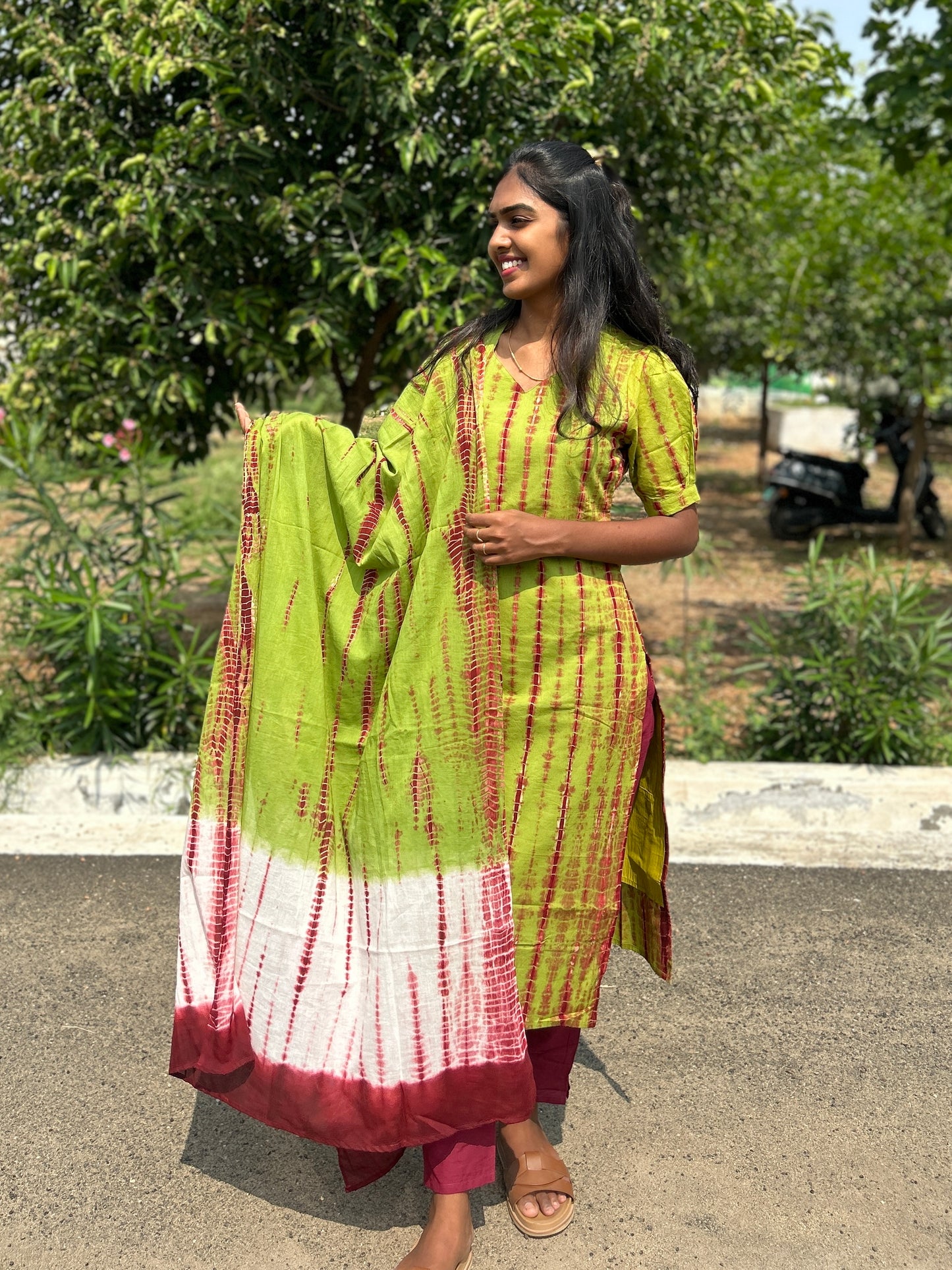 Forest Wine kurti set