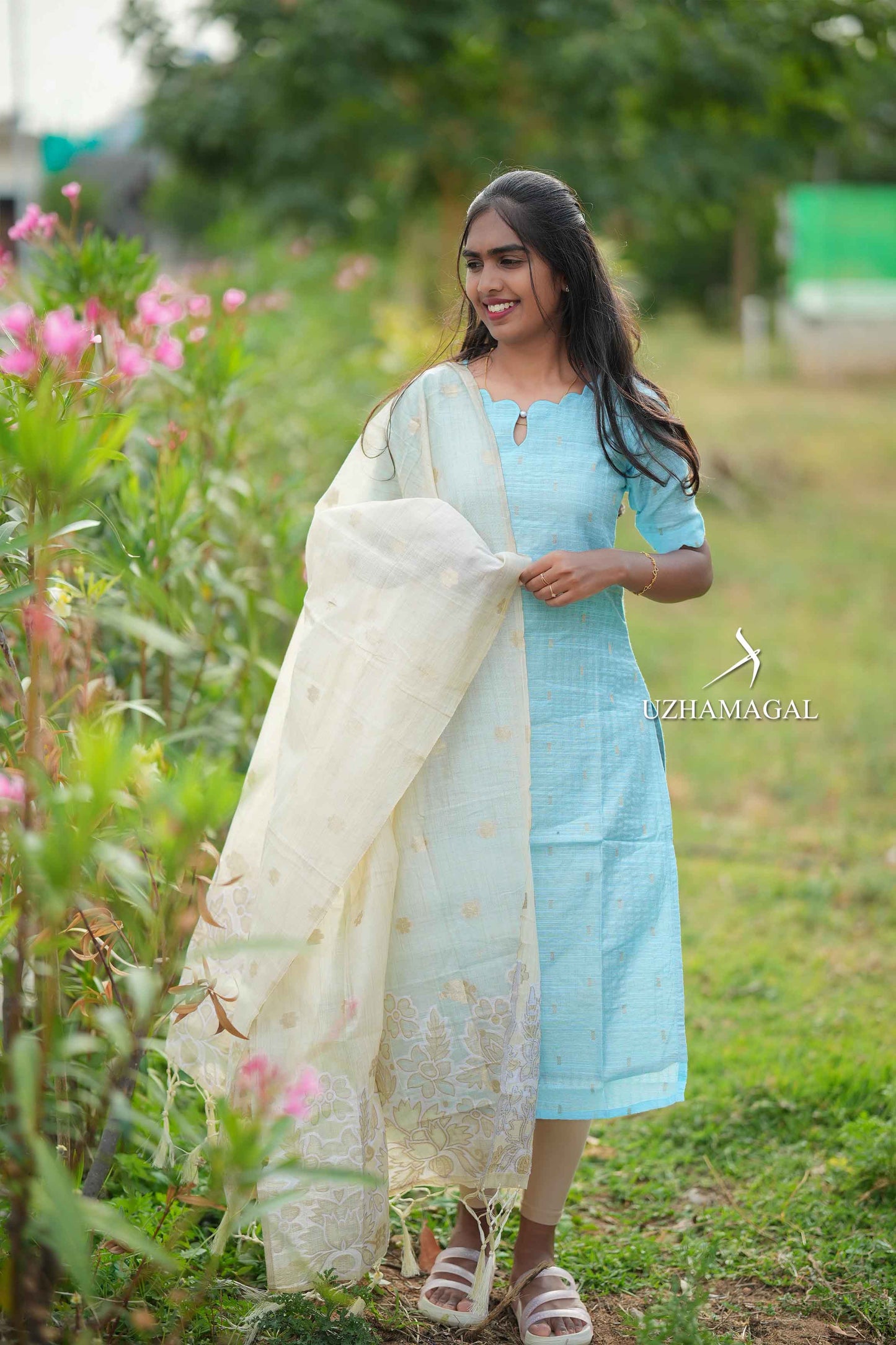 Creamy Clouds Kurti set
