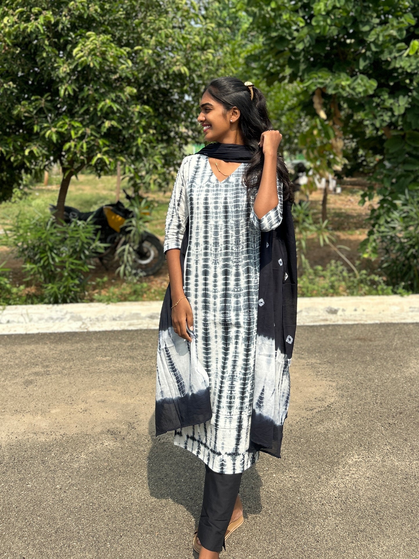 Monochrome Magic Kurti Set