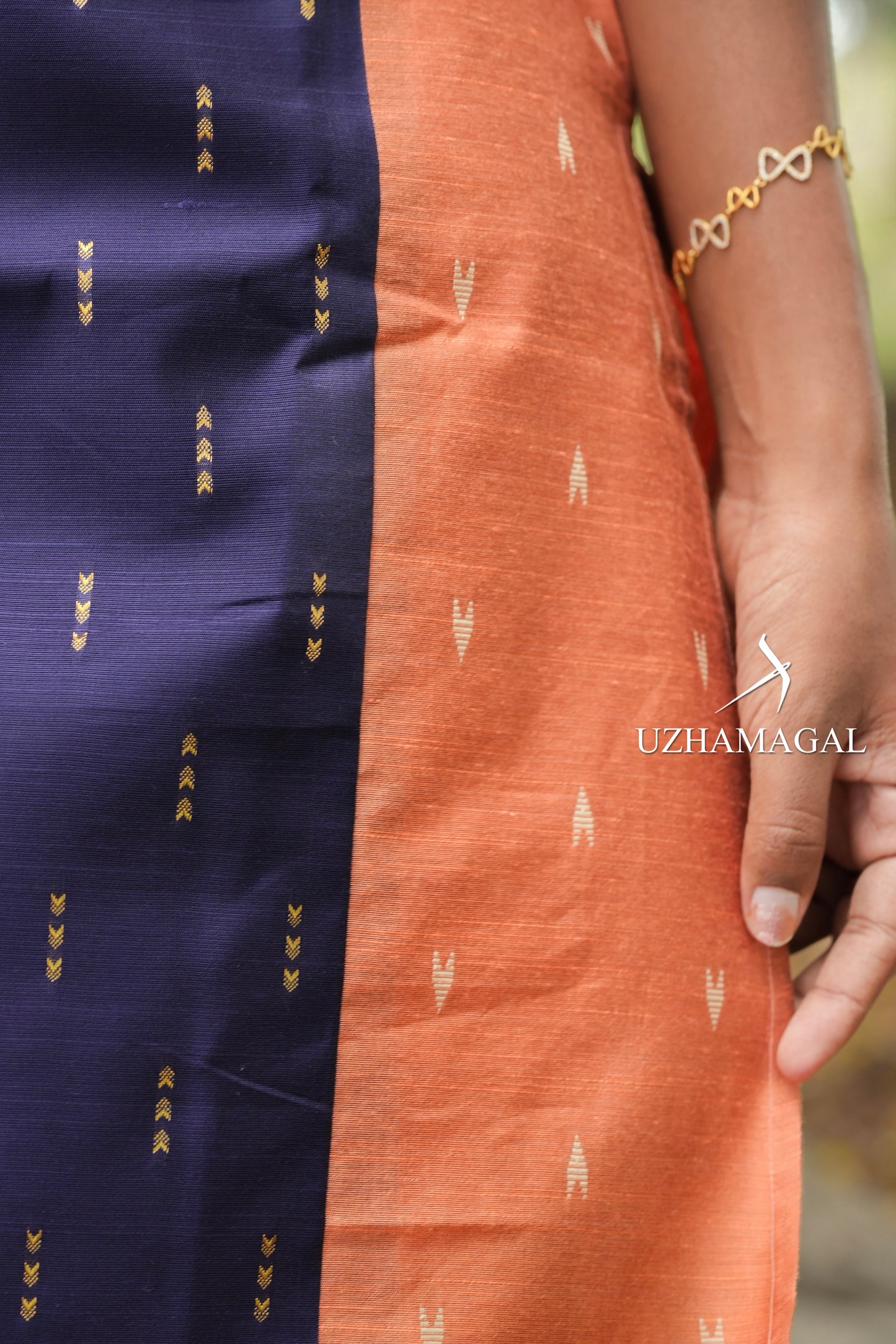 Peach Velvet Kurti