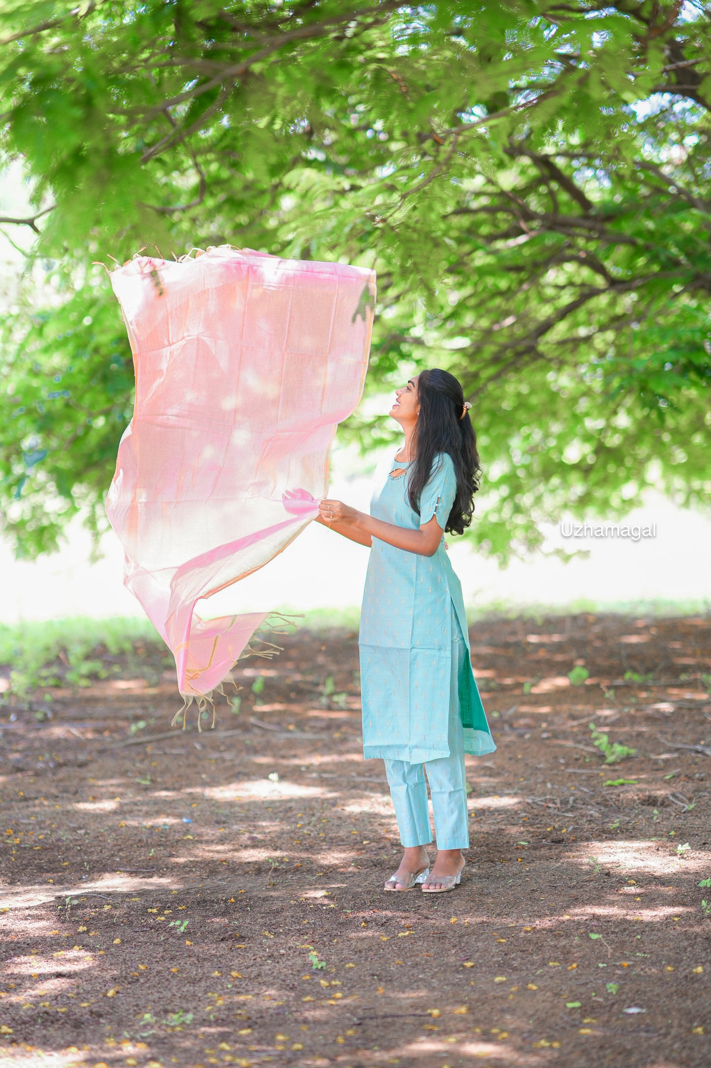 Sky Blue Pushpam set