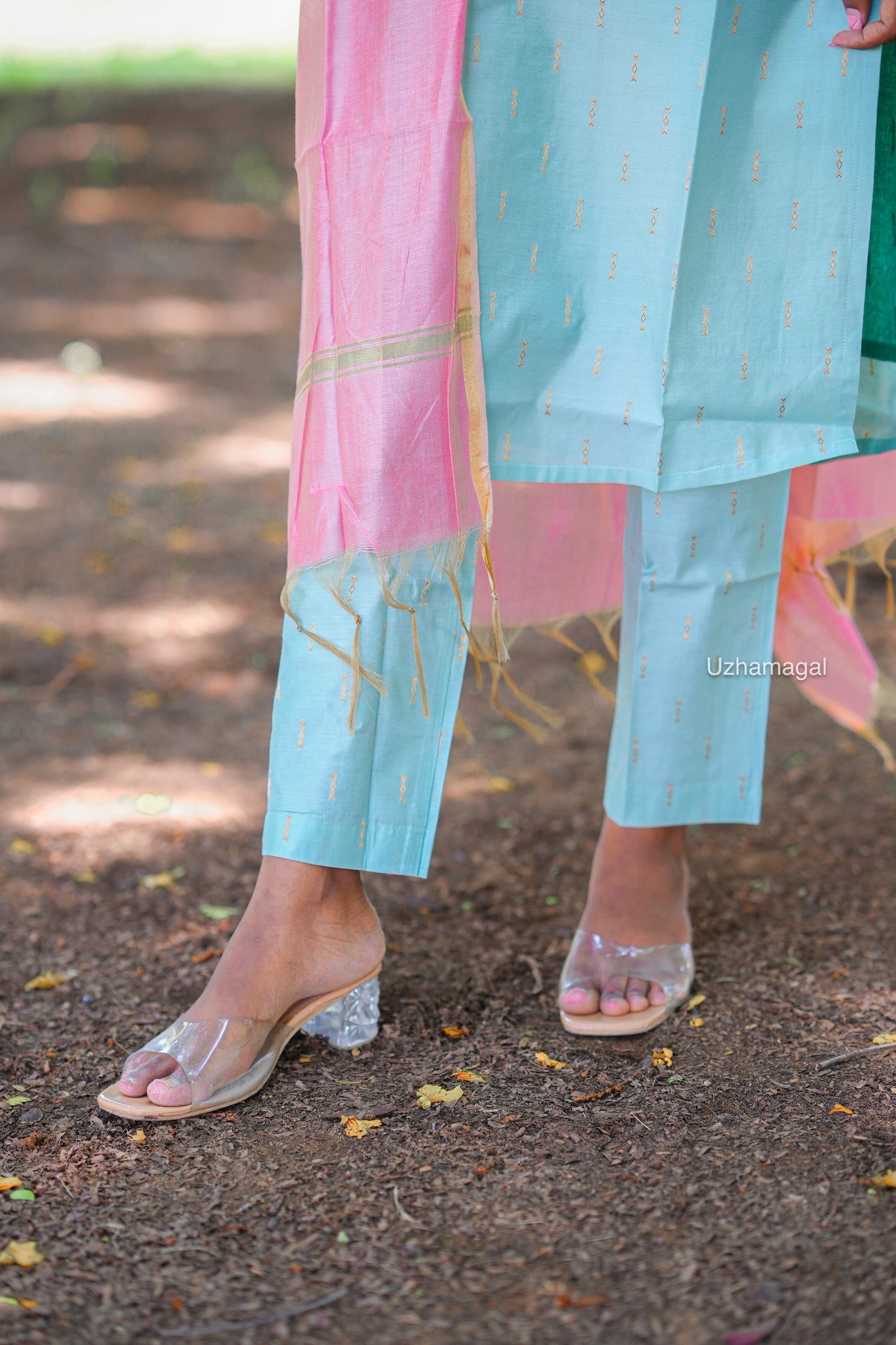 Sky Blue Pushpam set
