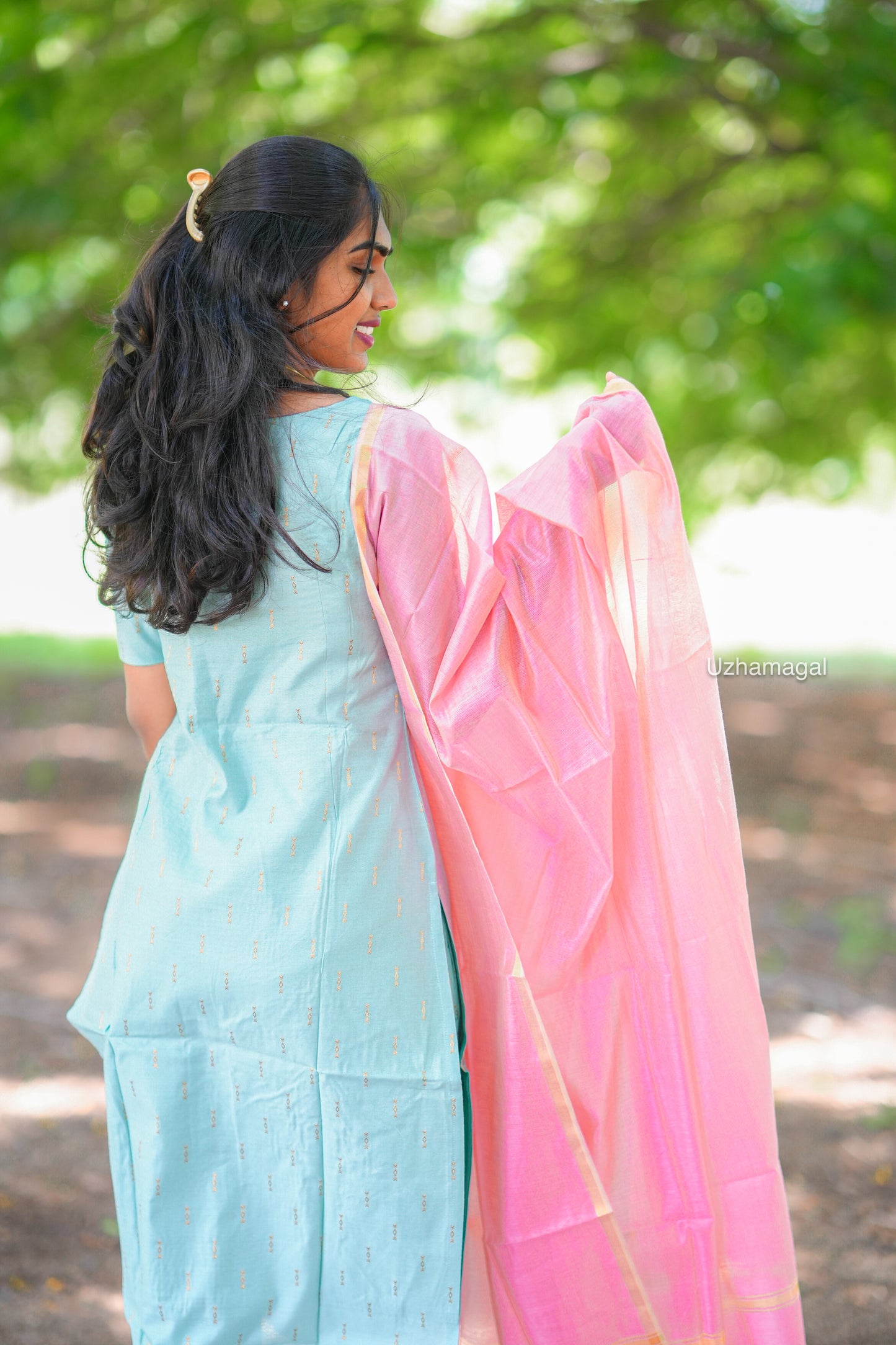 Sky Blue Pushpam set