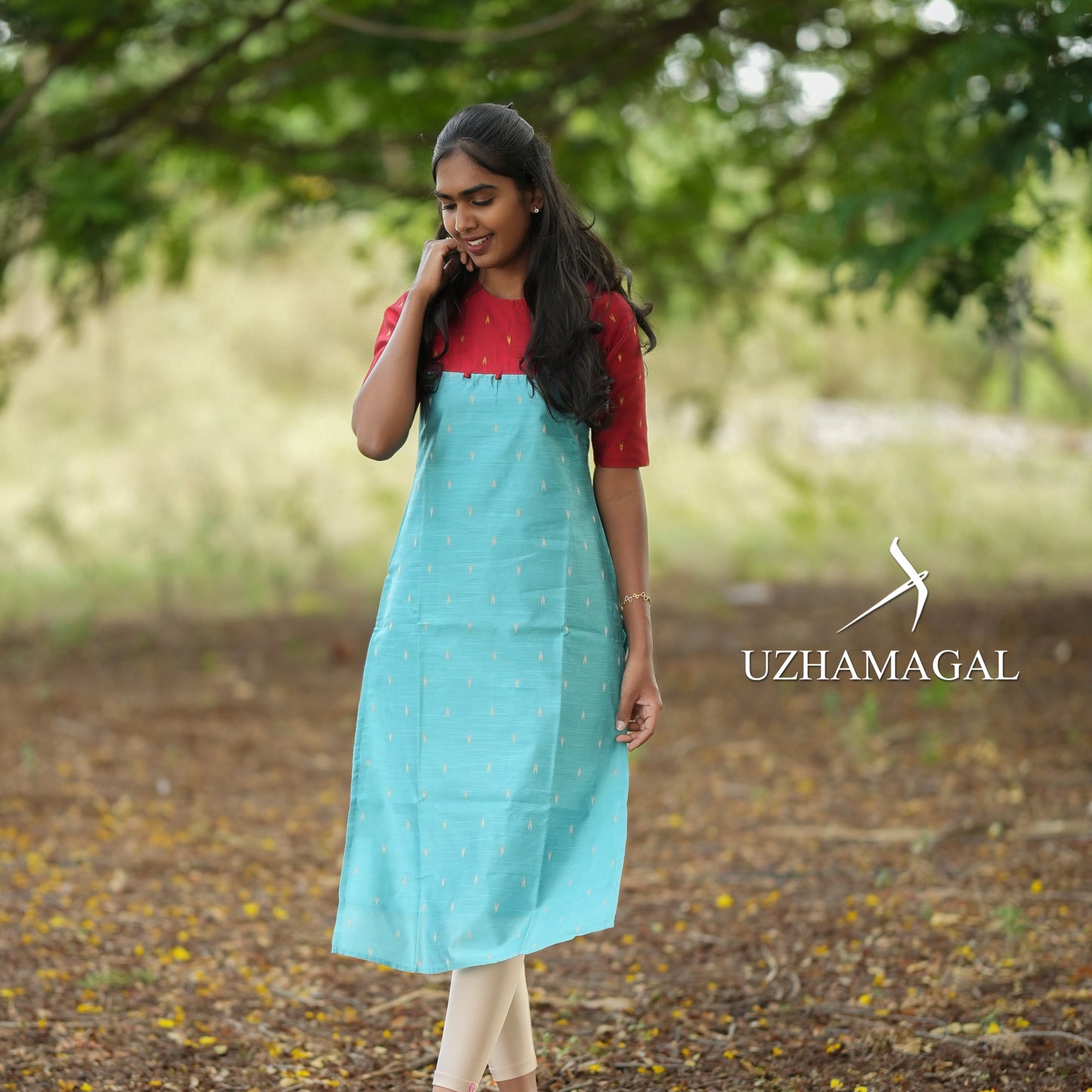 Blue Velvet Kurti