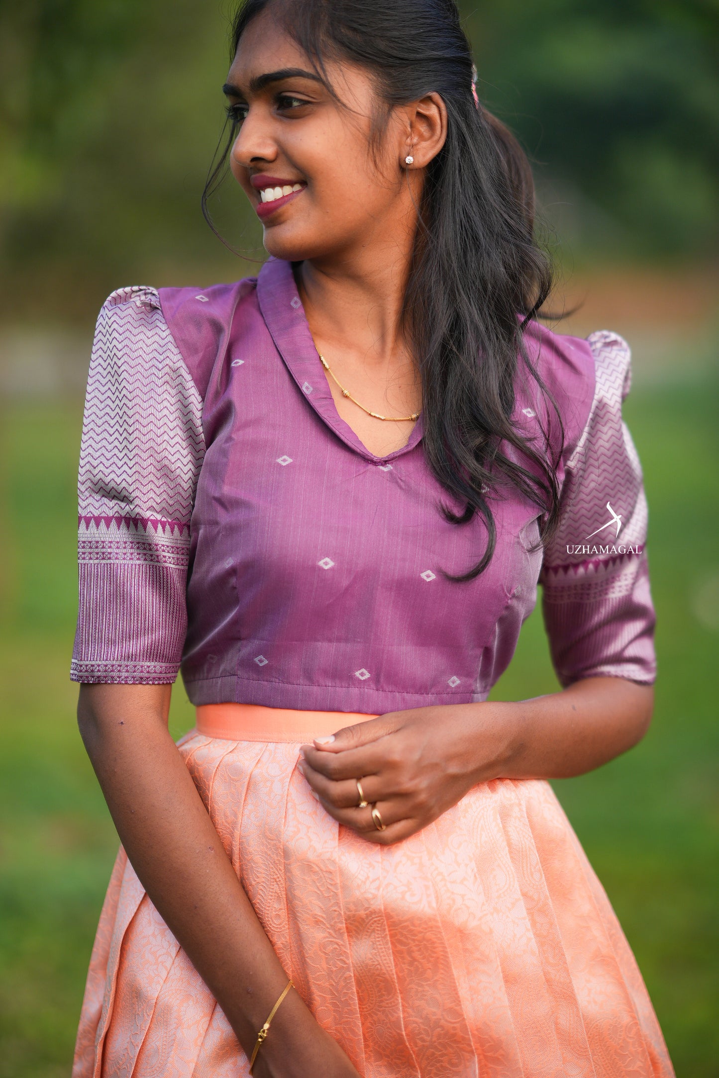 Orangey skirt set