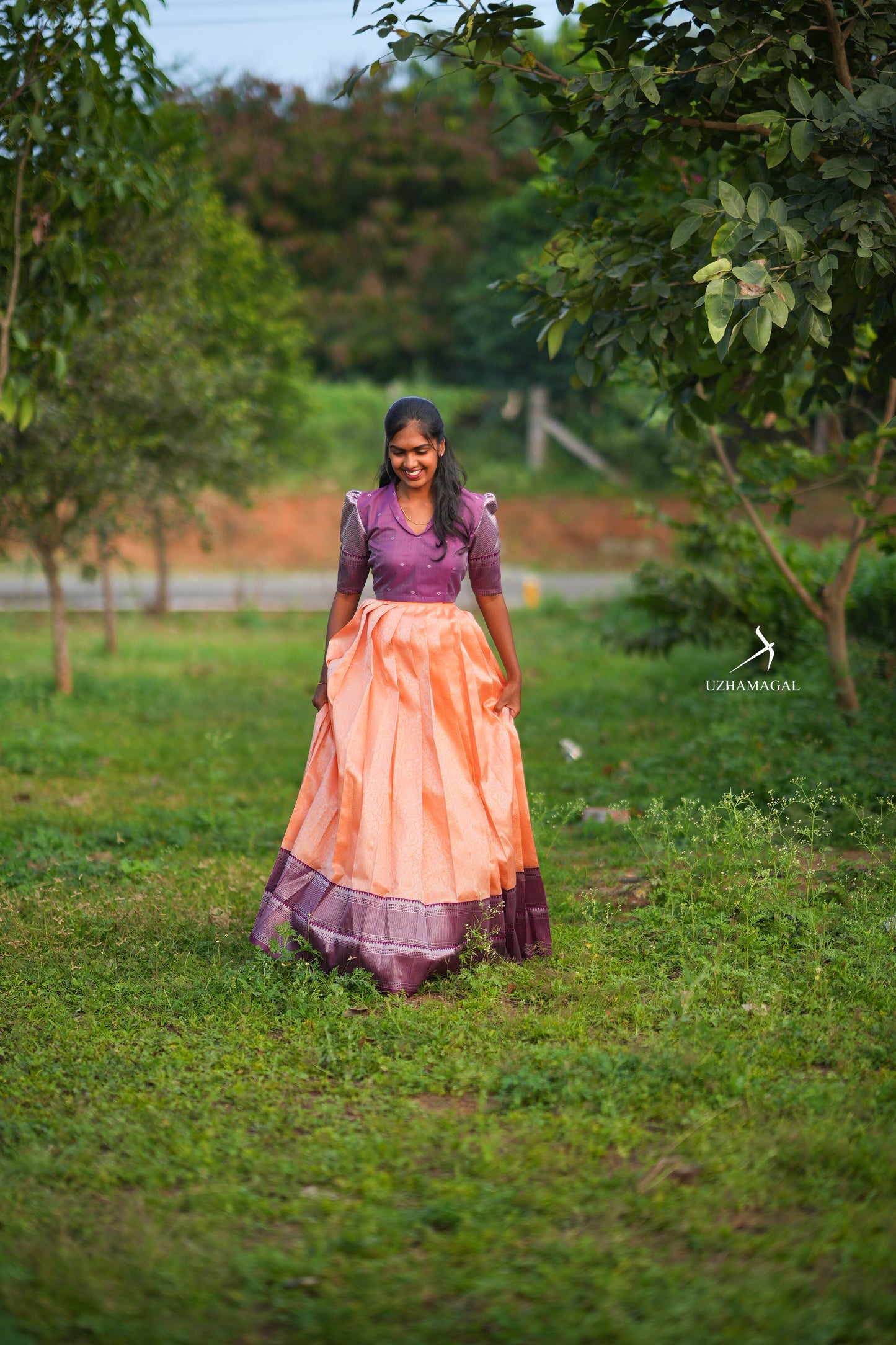 Orangey skirt set