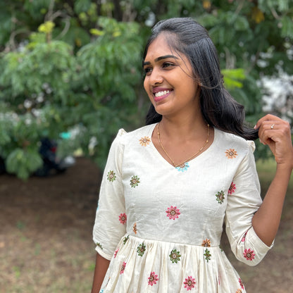Colorful marigold dress