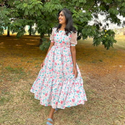 Garden of pastel dress