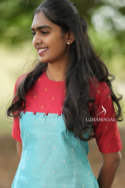 Blue Velvet Kurti