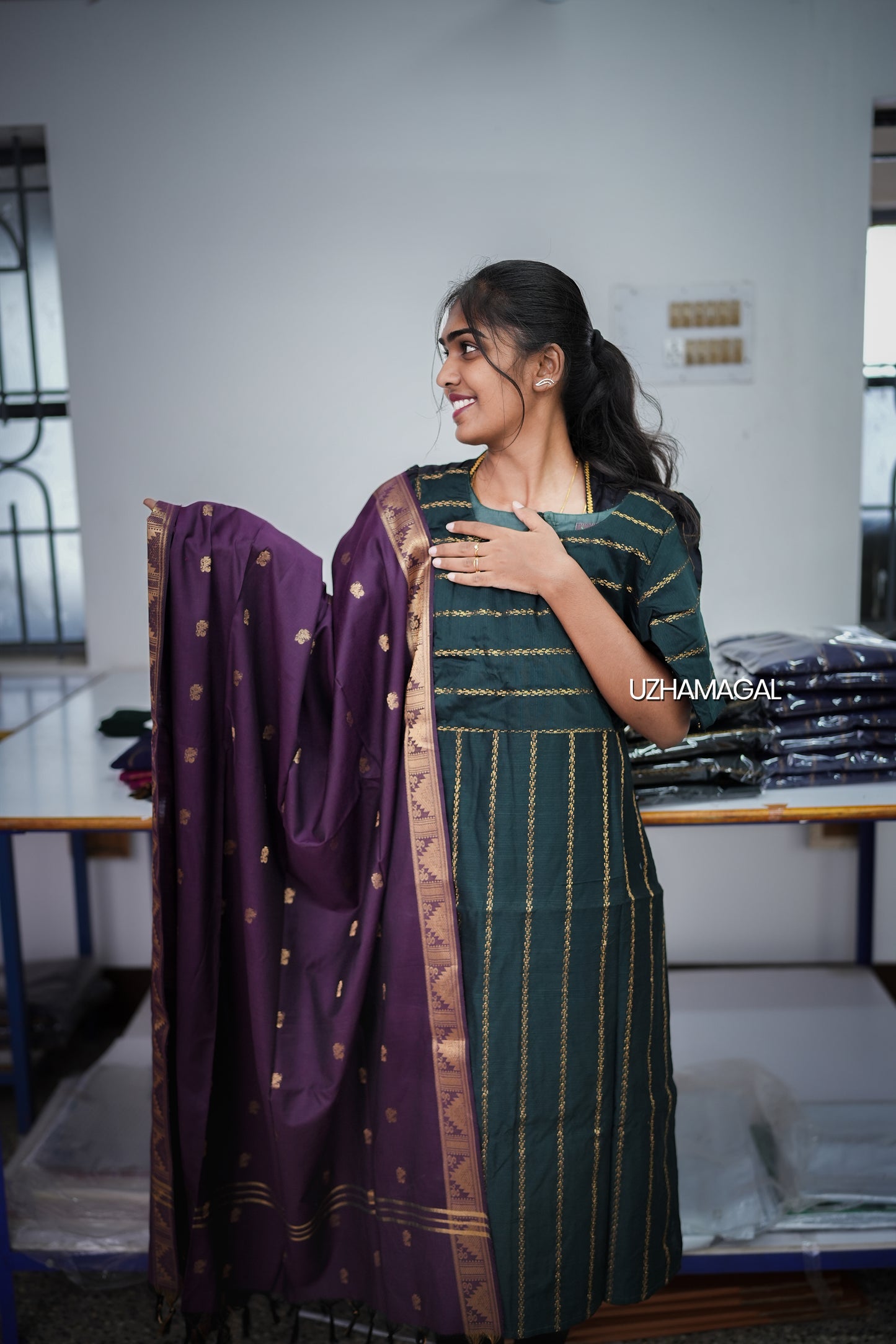 Emerald Elegance kurti