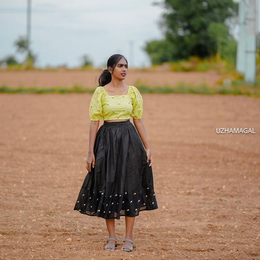 Night leaf skirt set
