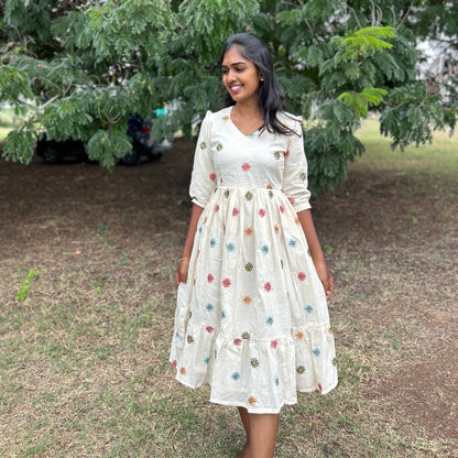 Colorful marigold dress
