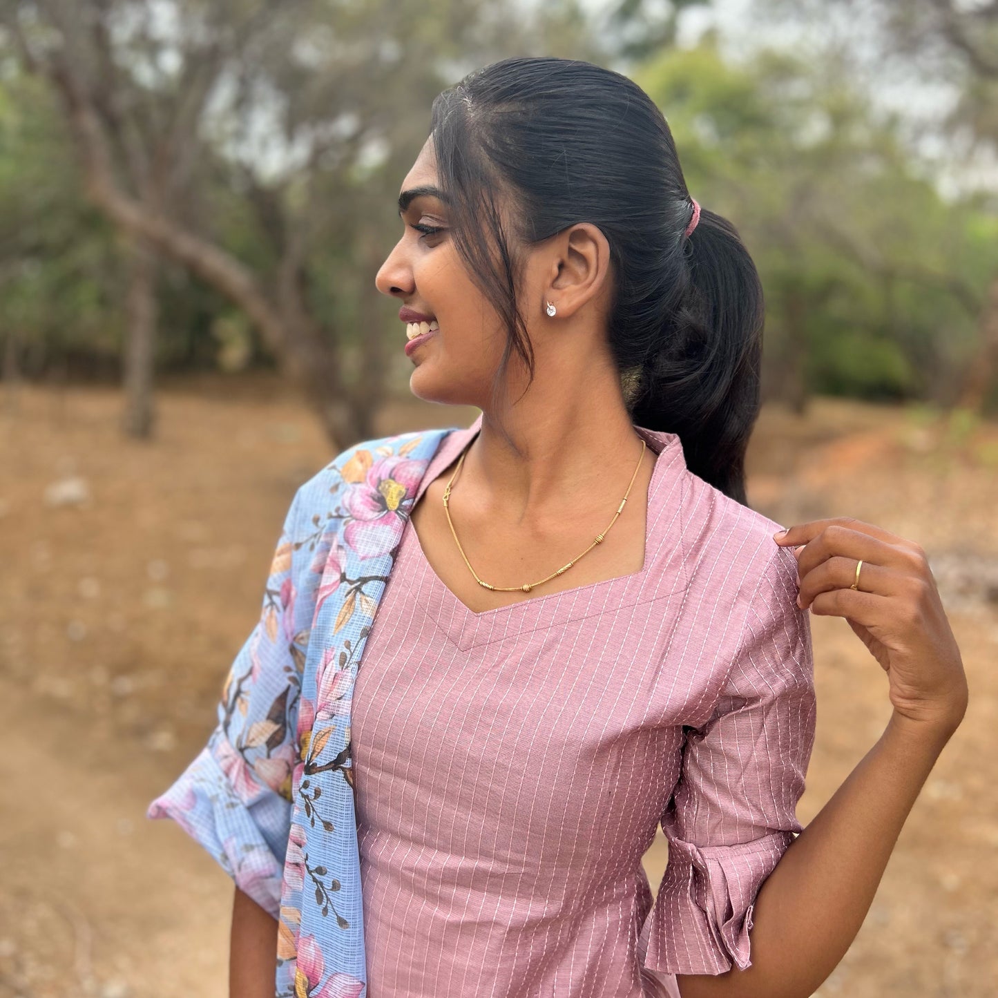 Blushing garden Kurti set