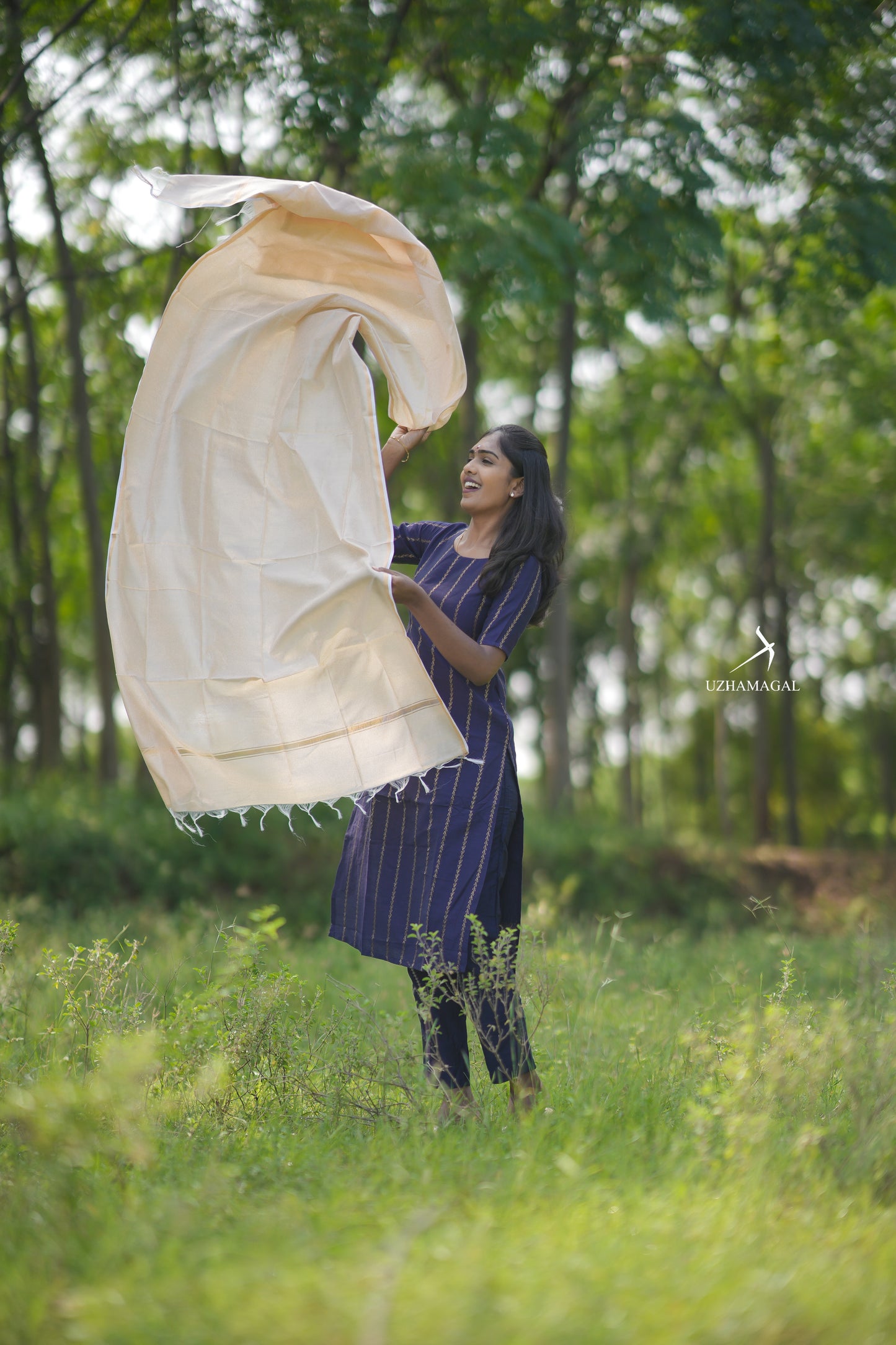 Navy elegance Kurti Set