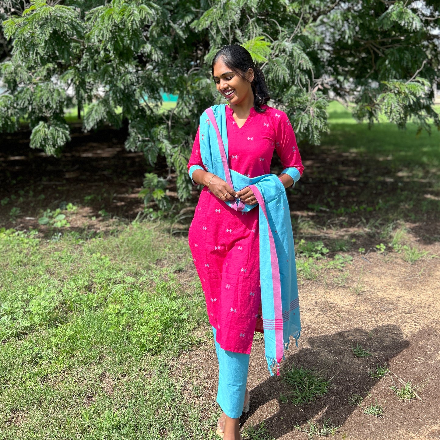 Blue stone kurti set