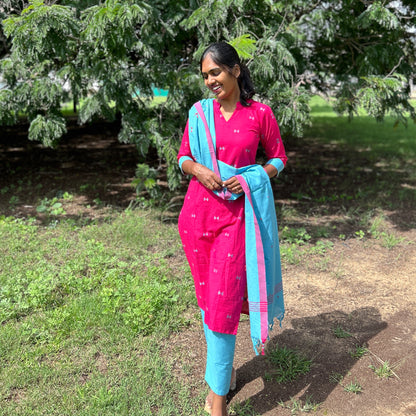 Blue stone kurti set