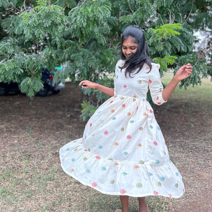 Colorful marigold dress