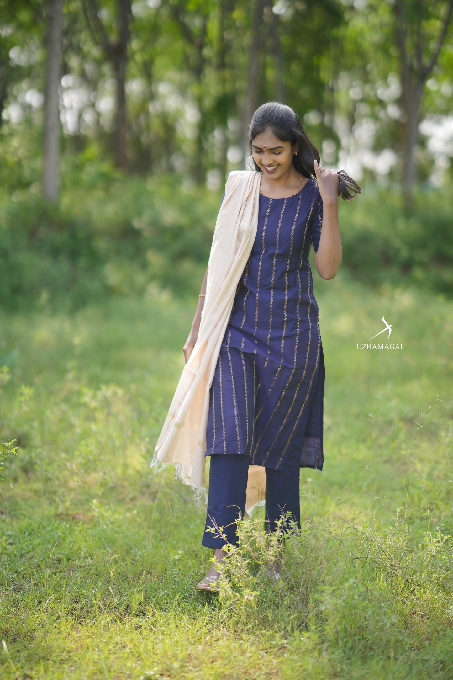 Navy elegance Kurti Set