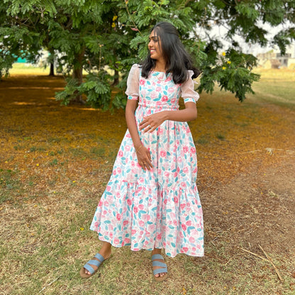 Garden of pastel dress
