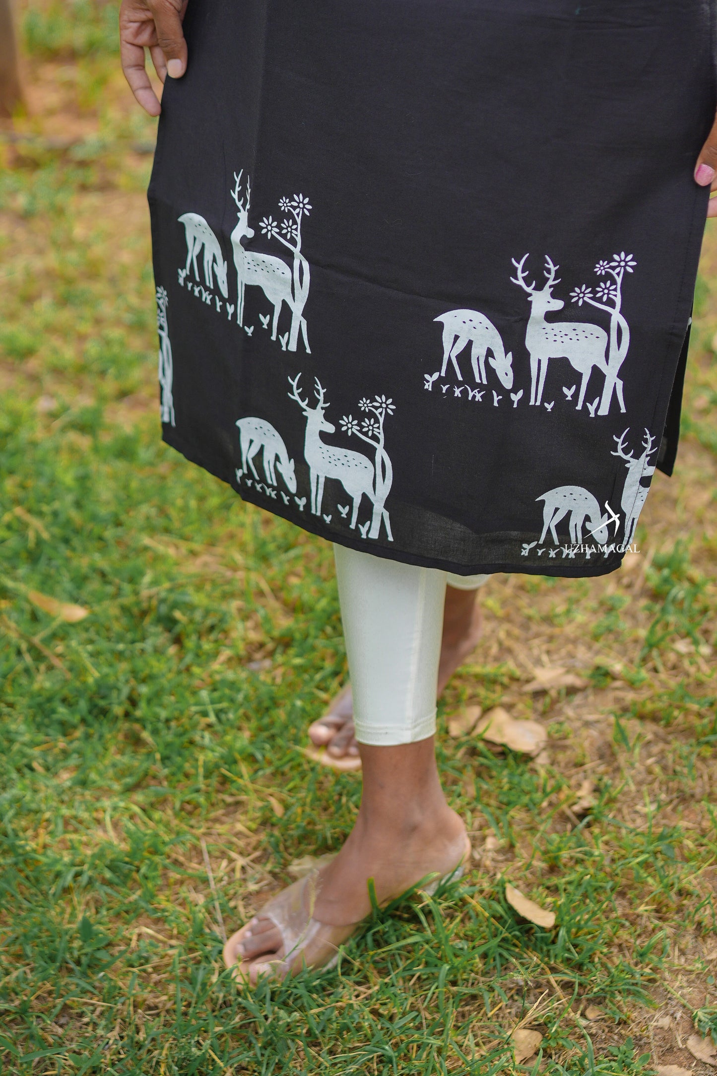 Midnight deer kurti