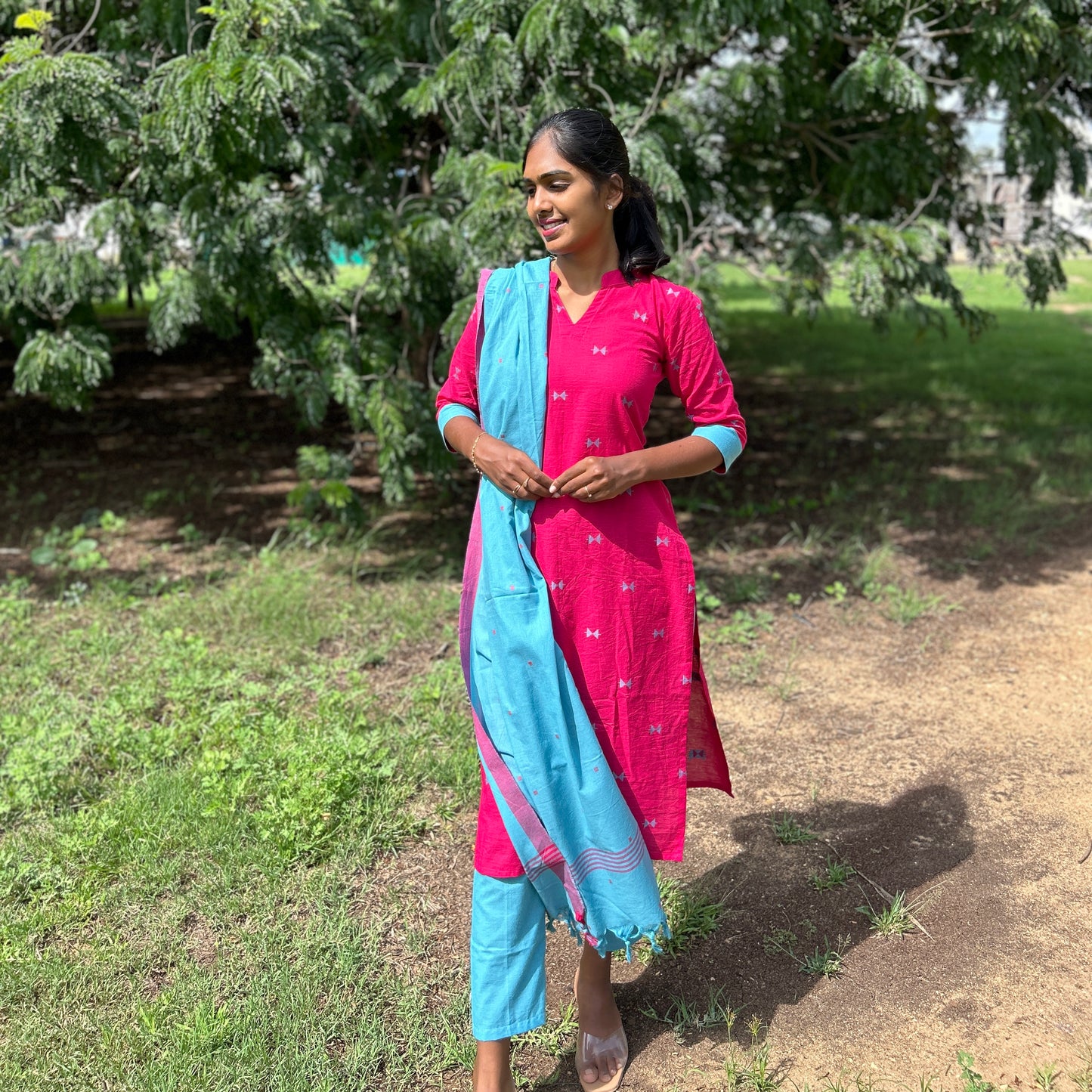 Blue stone kurti set