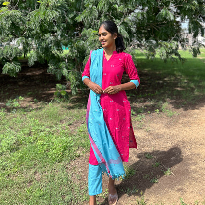 Blue stone kurti set