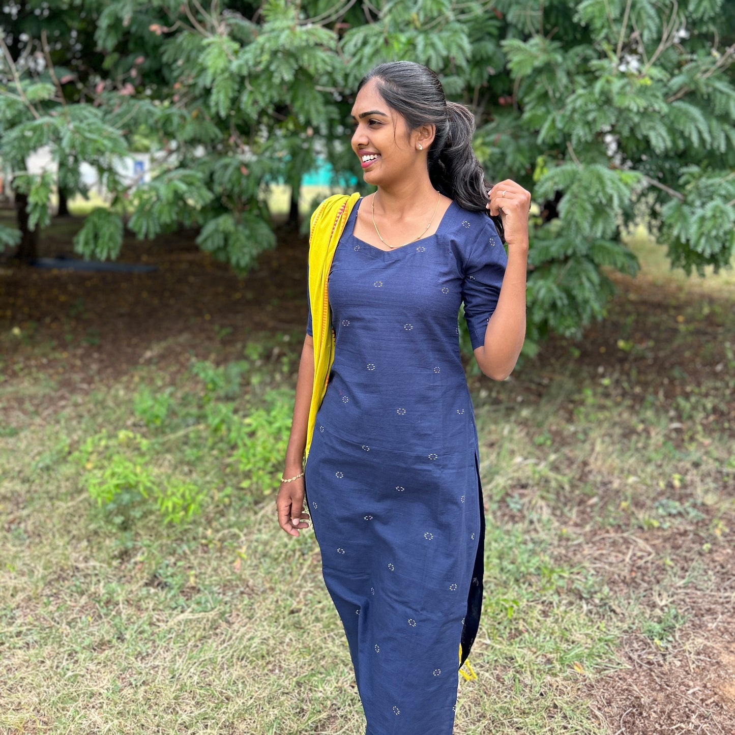 Deep Blue Radiance Kurti Set