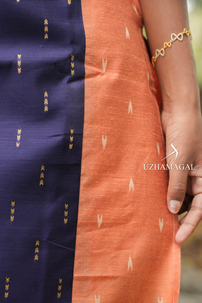 Peach Velvet Kurti