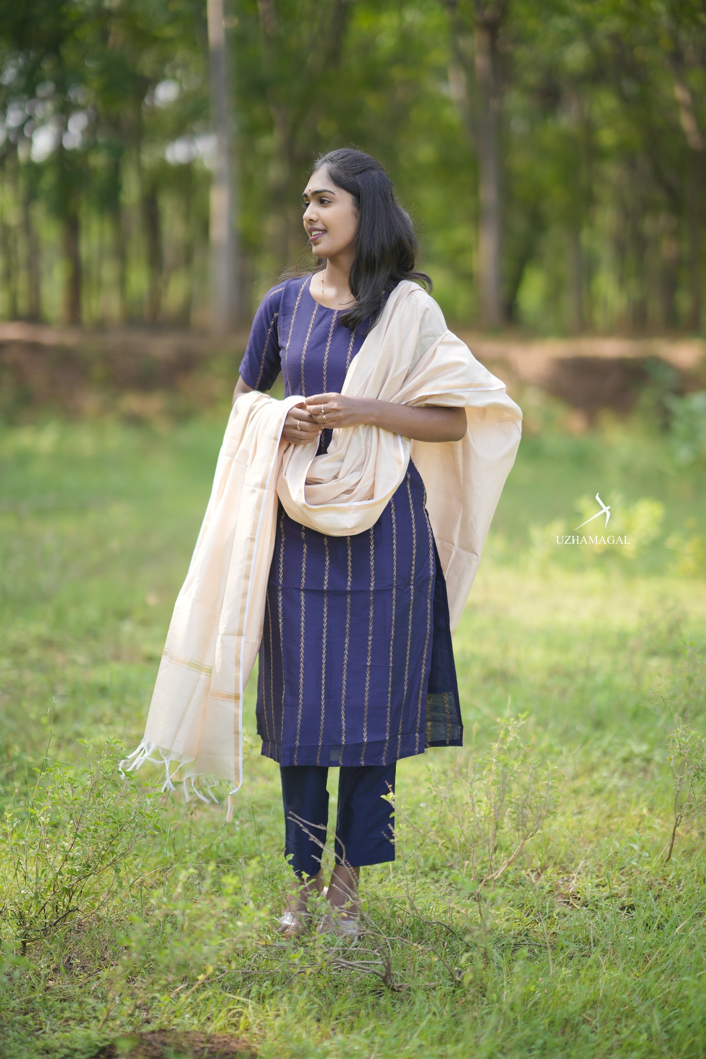 Navy elegance Kurti Set