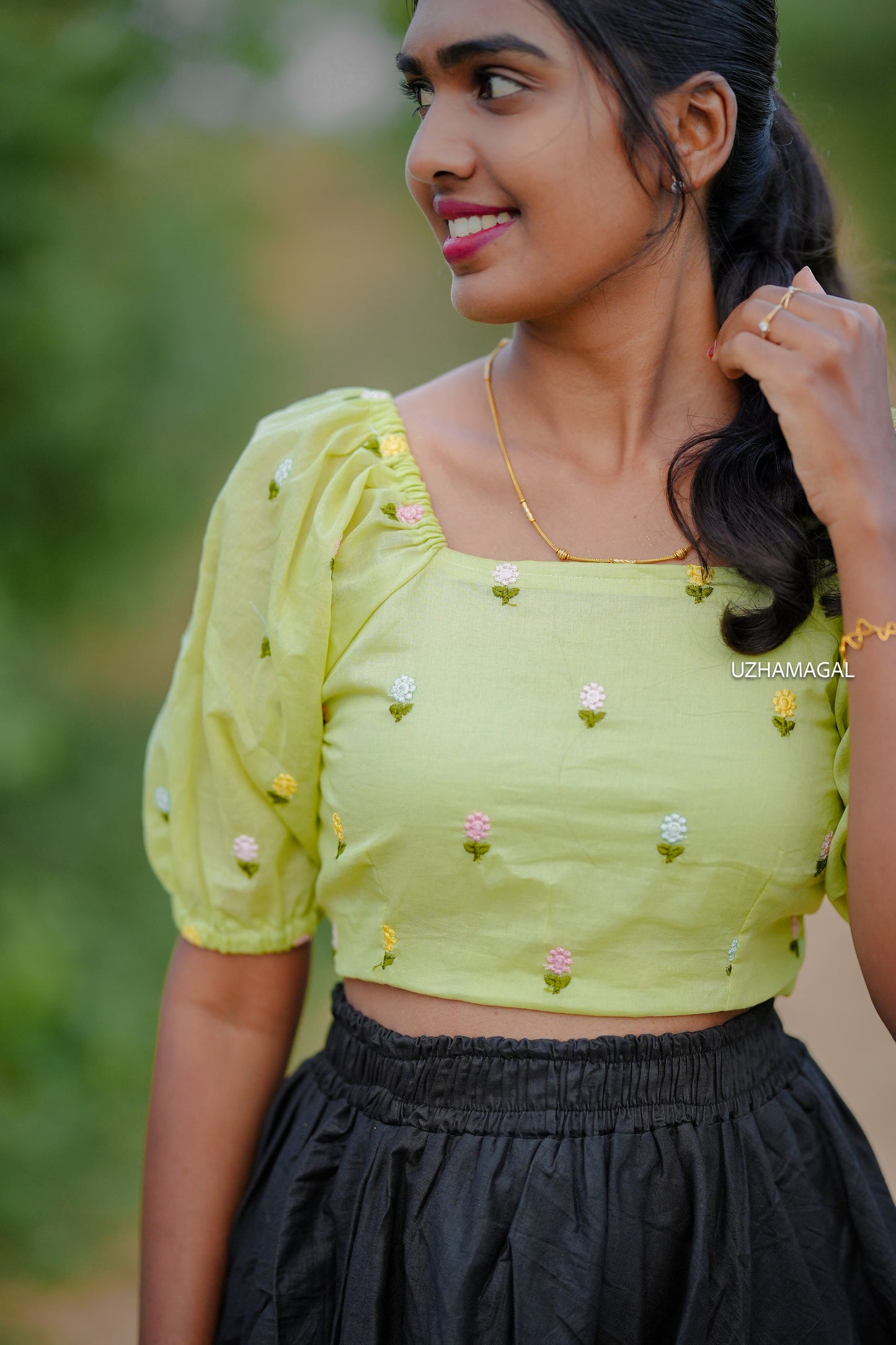 Night leaf skirt set