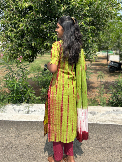 Forest Wine kurti set