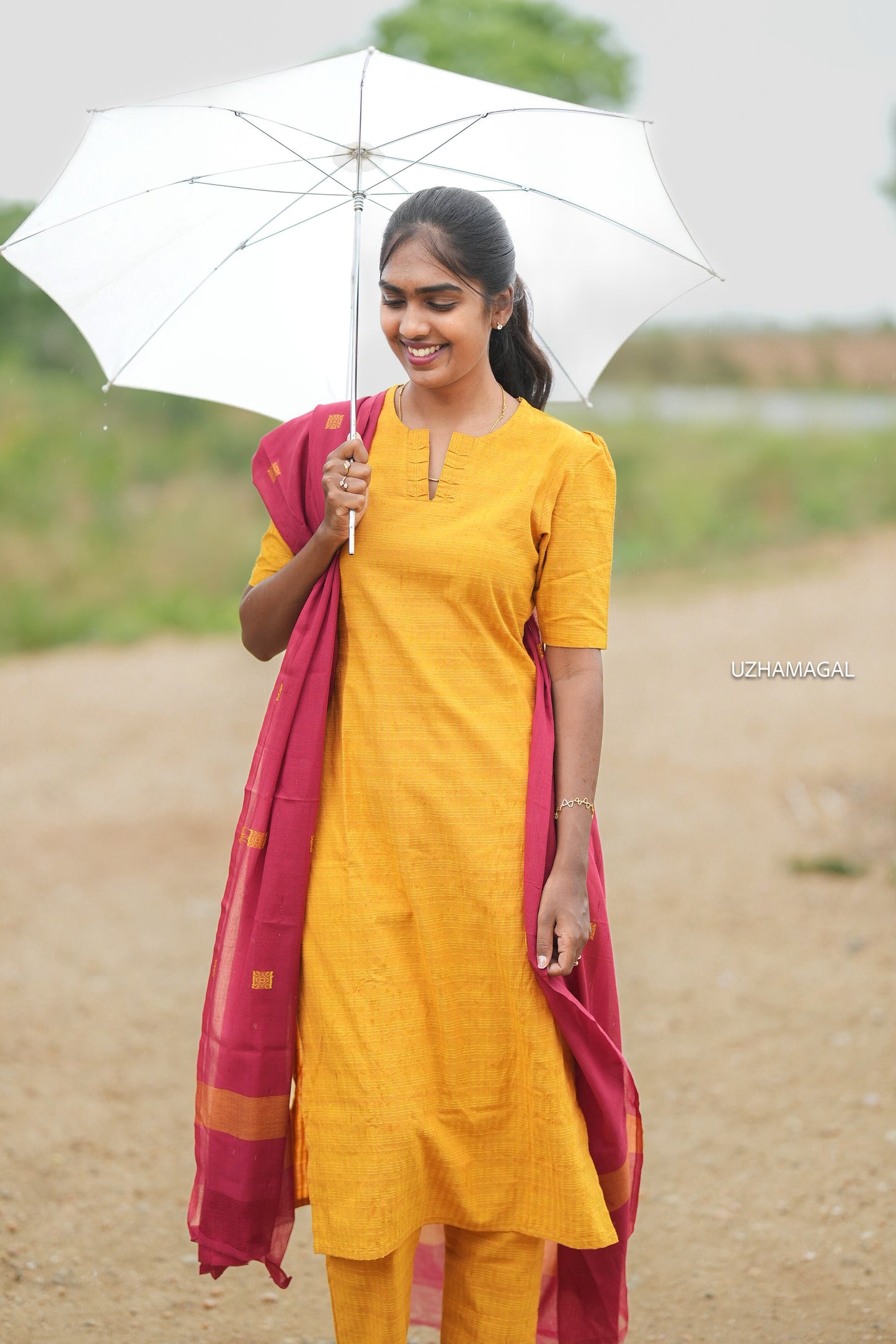Mira Yellow Kurti Set