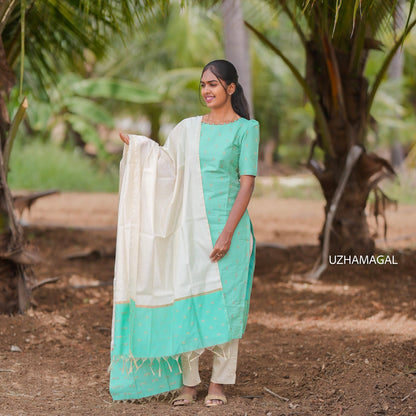 Blue Bunch Kurti Set