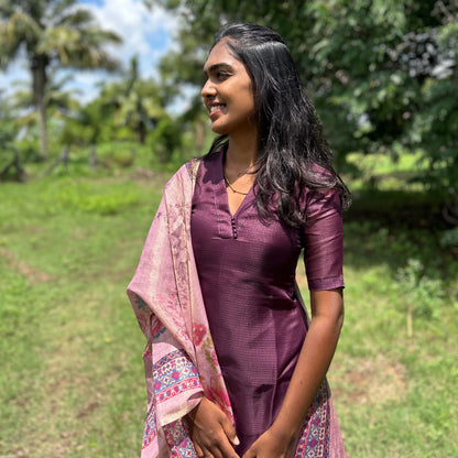 Regal Grape Kurti Set
