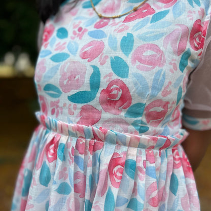 Garden of pastel dress