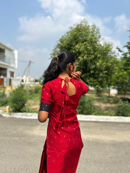 Red Velvet Kurti