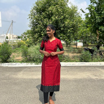 Red Velvet Kurti