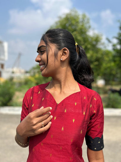 Red Velvet Kurti