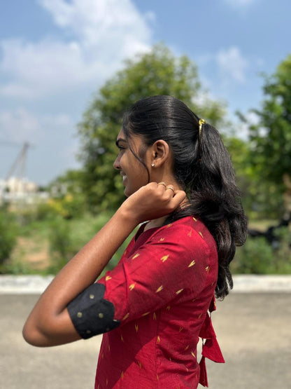 Red Velvet Kurti